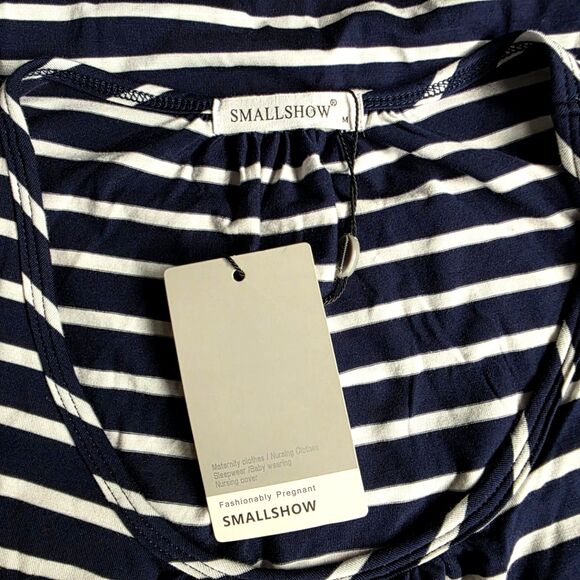 SmallShow Navy Striped Tank Top for Maternity and Nursing Size Medium - Picture 11 of 13